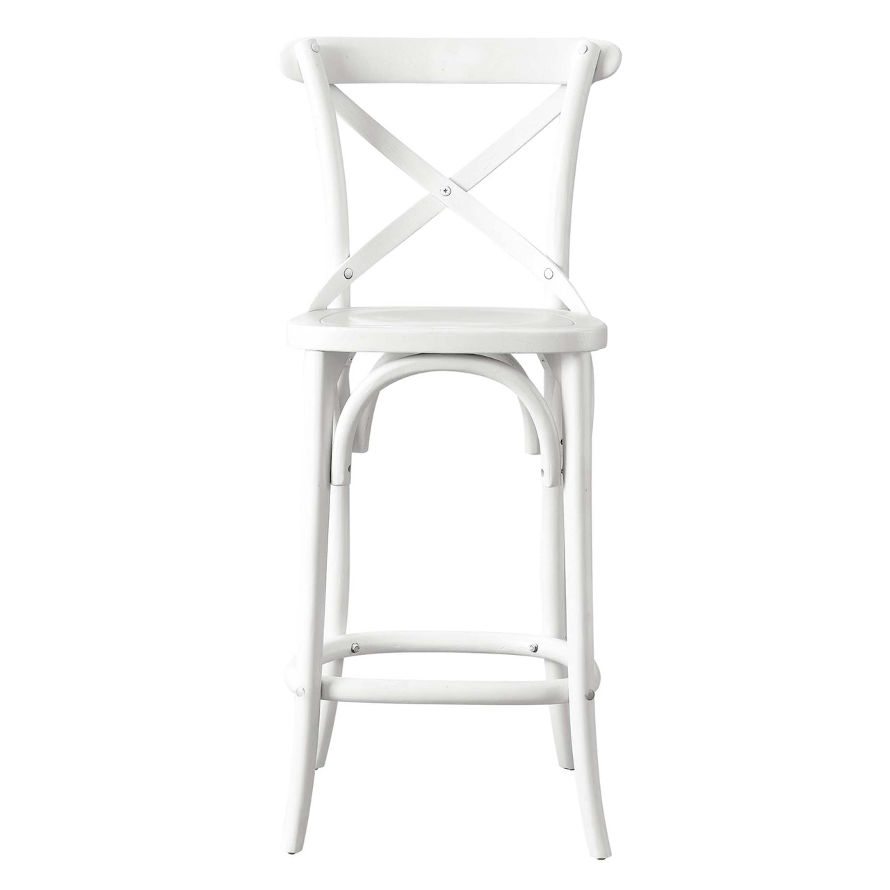 Countryside-Chic Counter Stool, White