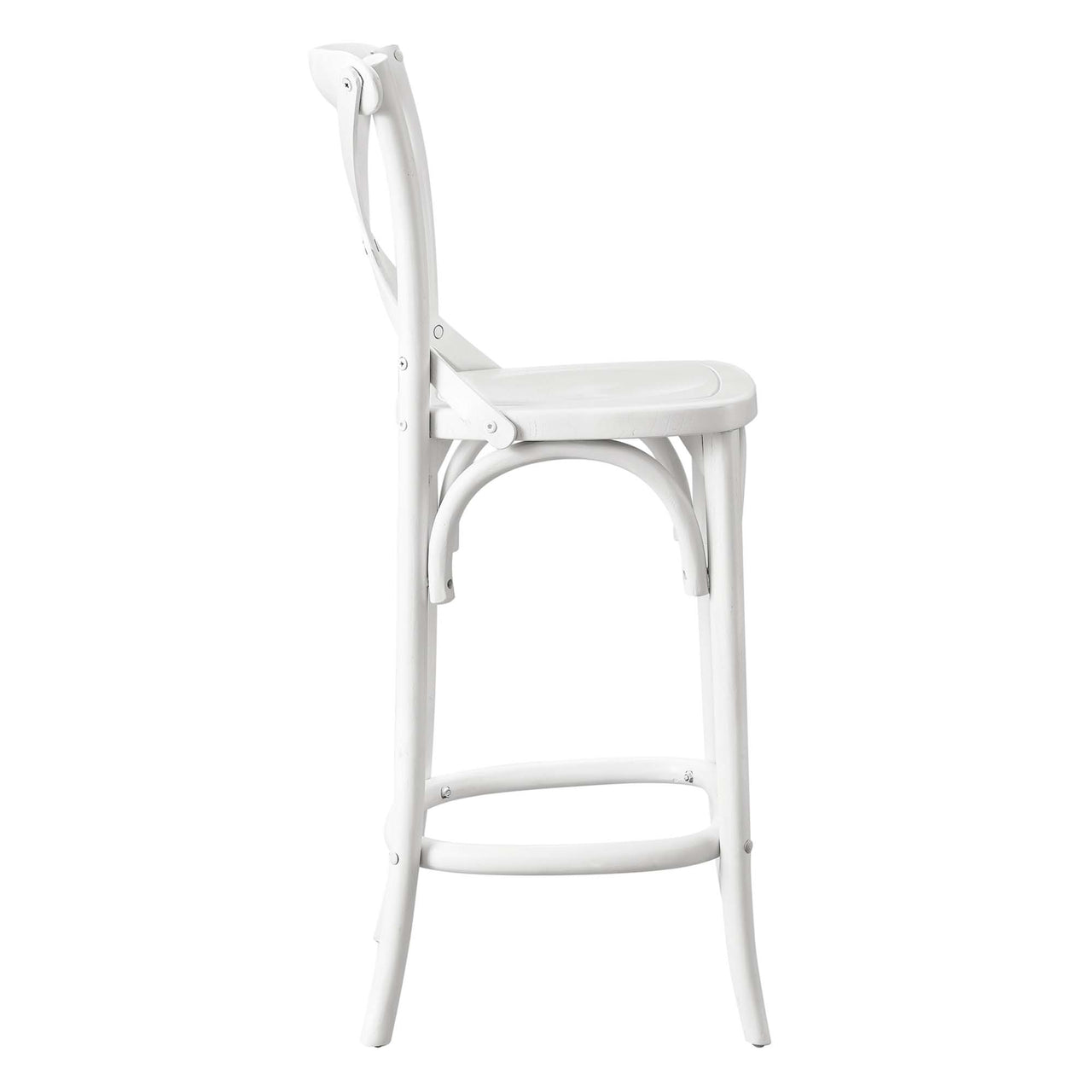 Countryside-Chic Counter Stool, White