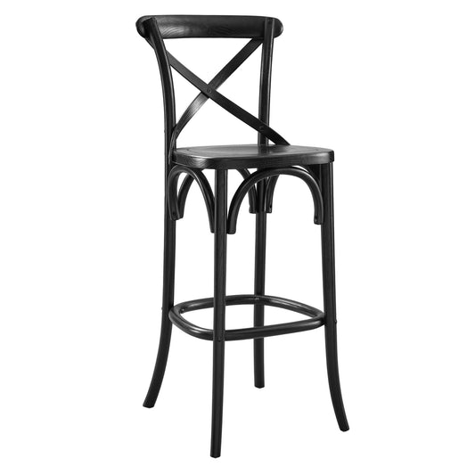 Countryside-Chic Bar Stool, Black