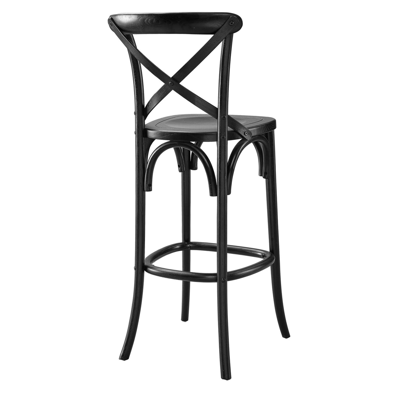 Countryside-Chic Bar Stool, Black