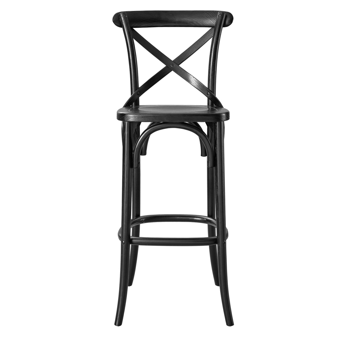 Countryside-Chic Bar Stool, Black