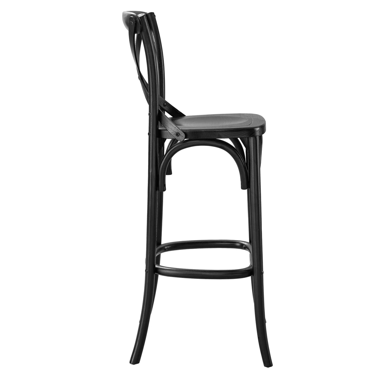 Countryside-Chic Bar Stool, Black