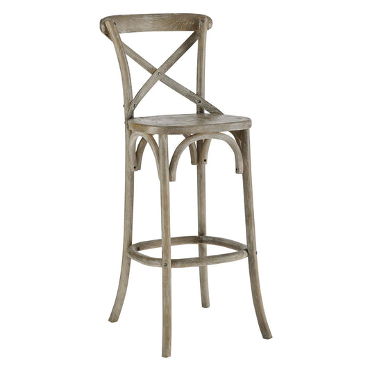 Countryside-Chic Bar Stool, Gray