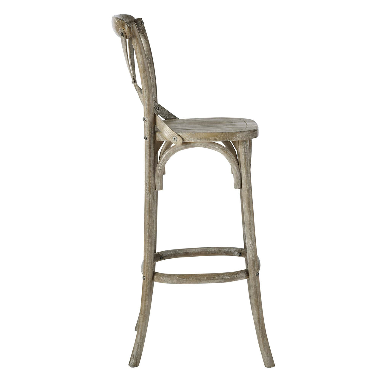 Countryside-Chic Bar Stool, Gray