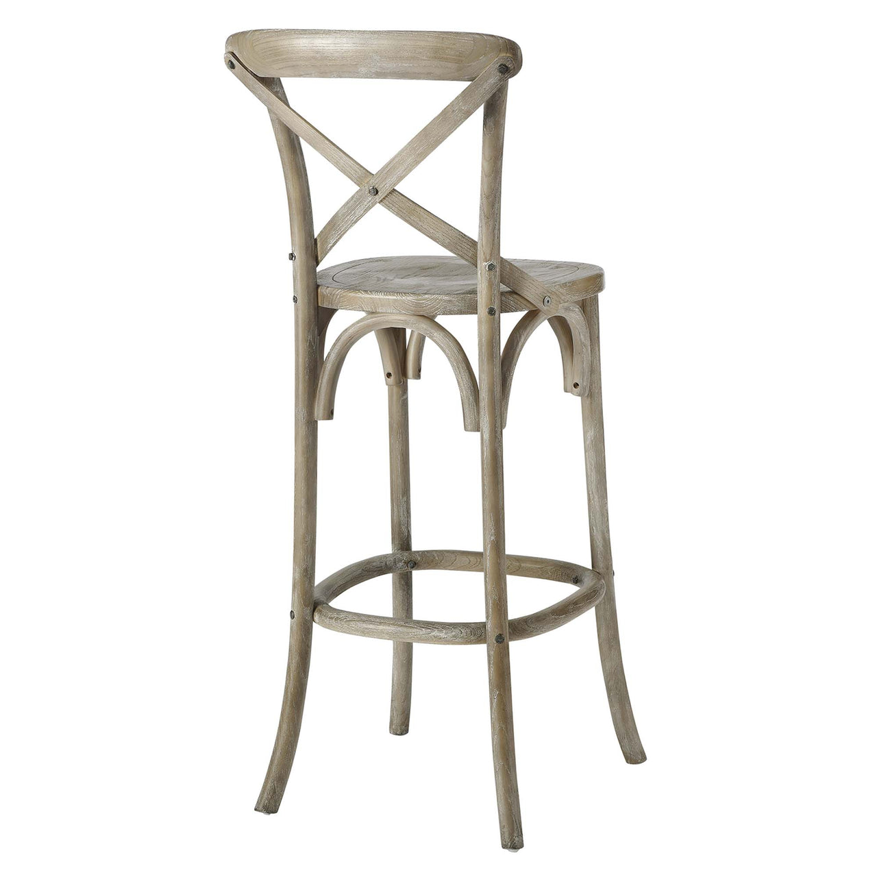 Countryside-Chic Bar Stool, Gray