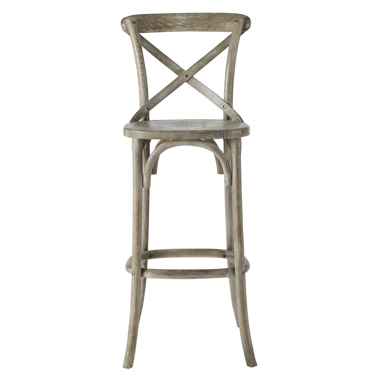Countryside-Chic Bar Stool, Gray