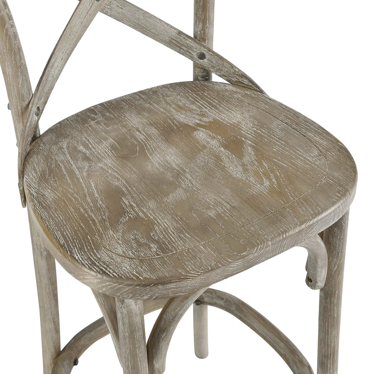 Countryside-Chic Bar Stool, Gray