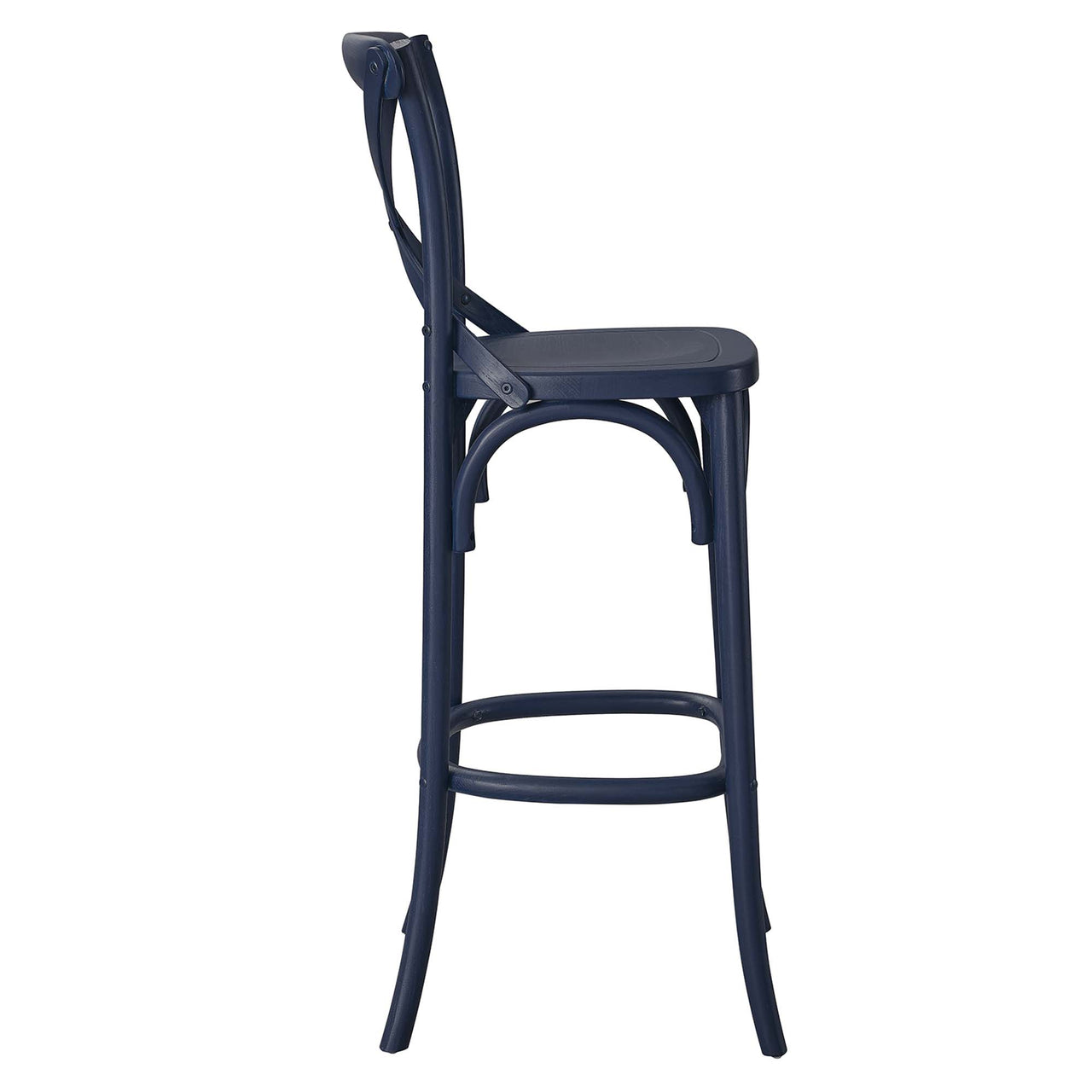 Countryside-Chic Bar Stool, Dark Blue