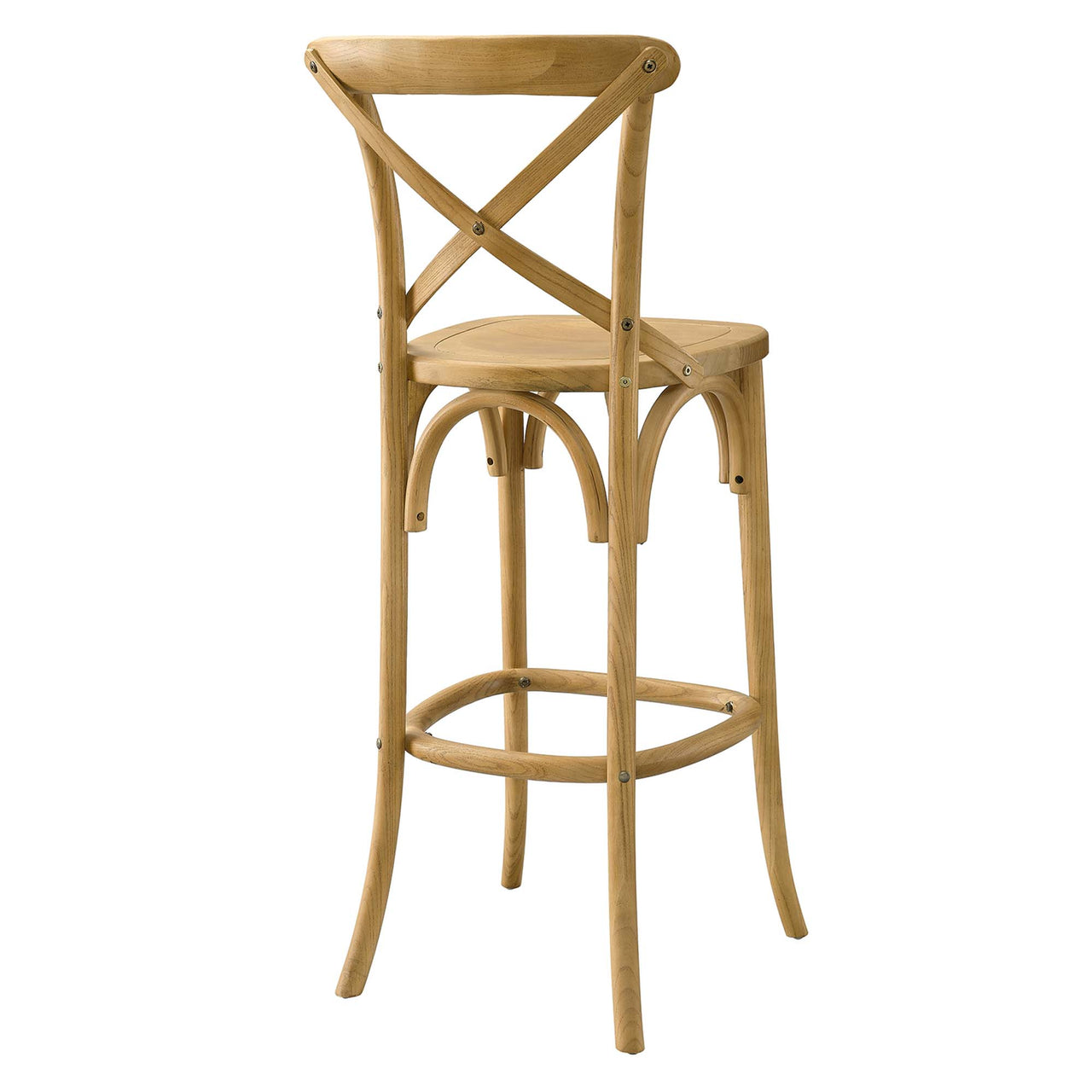 Countryside-Chic Bar Stool, Natural Wood