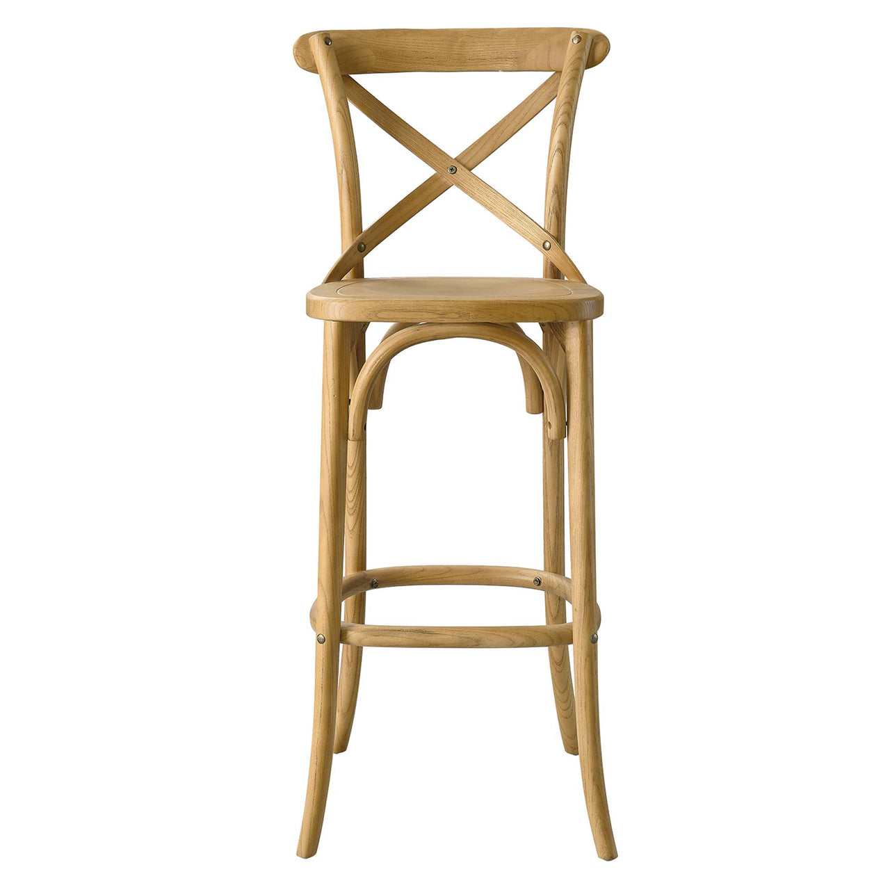 Countryside-Chic Bar Stool, Natural Wood