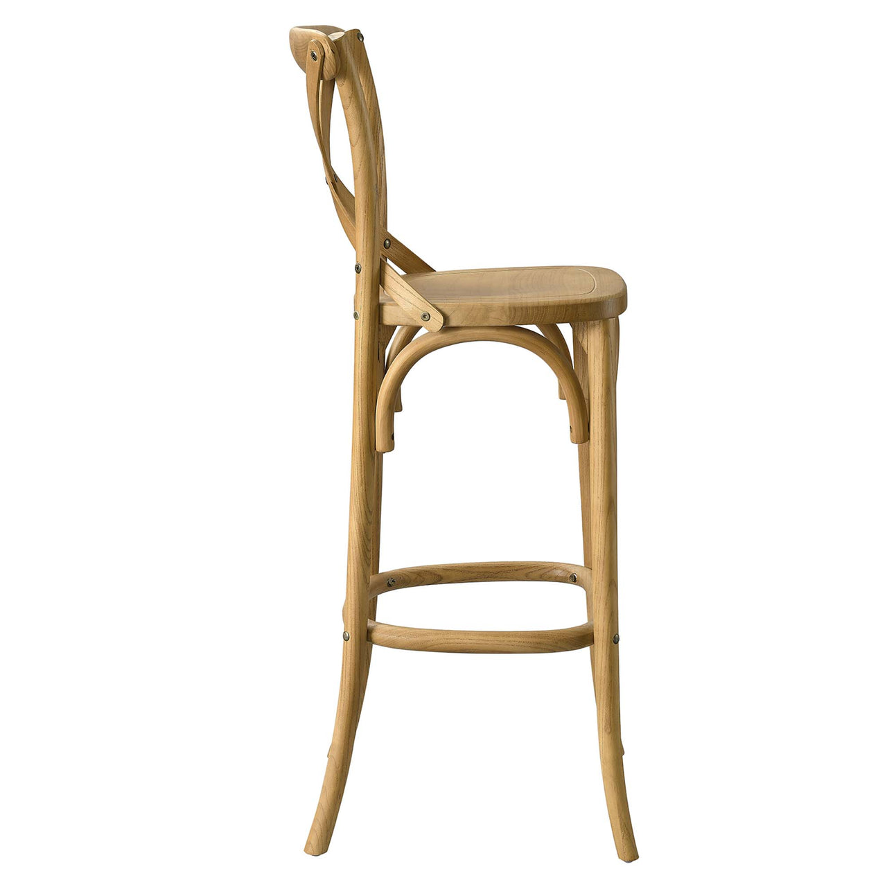 Countryside-Chic Bar Stool, Natural Wood