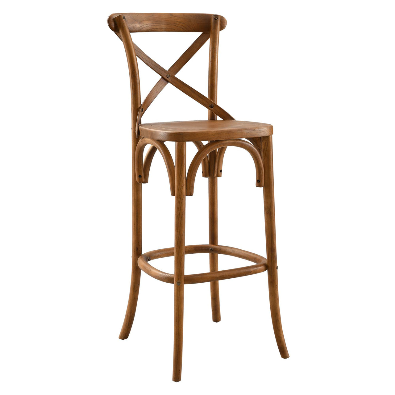 Countryside-Chic Bar Stool, Walnut