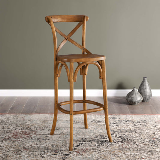 Countryside-Chic Bar Stool, Walnut