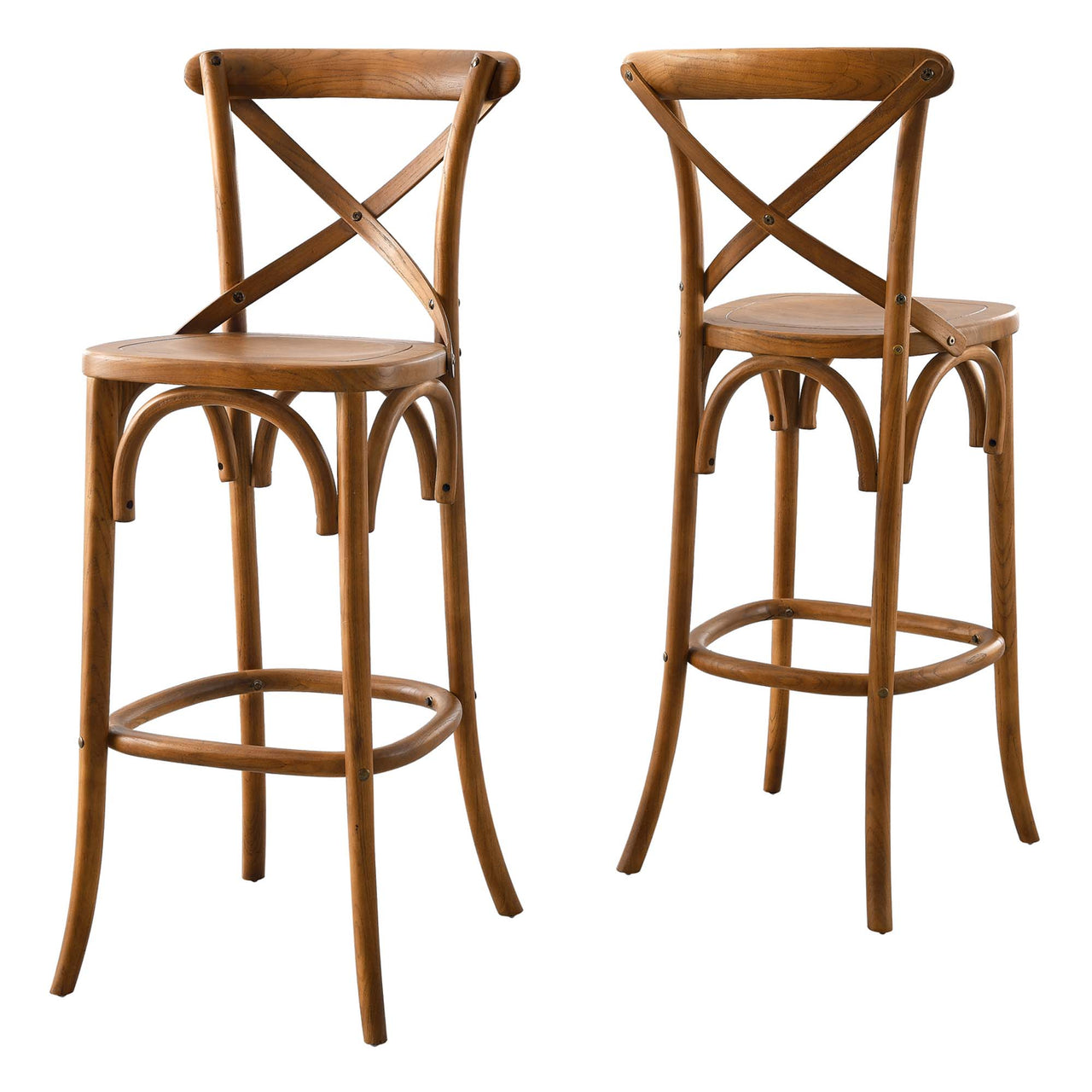 Countryside-Chic Bar Stool, Walnut