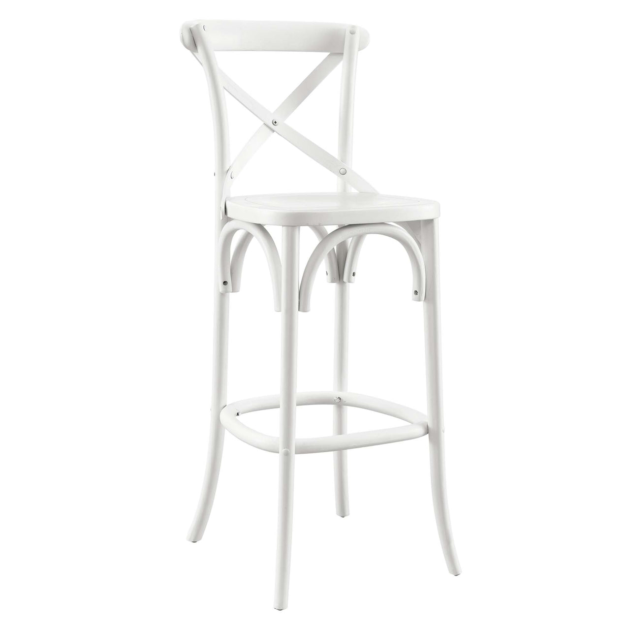 Countryside-Chic Bar Stool, White