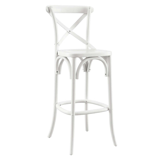 Countryside-Chic Bar Stool, White
