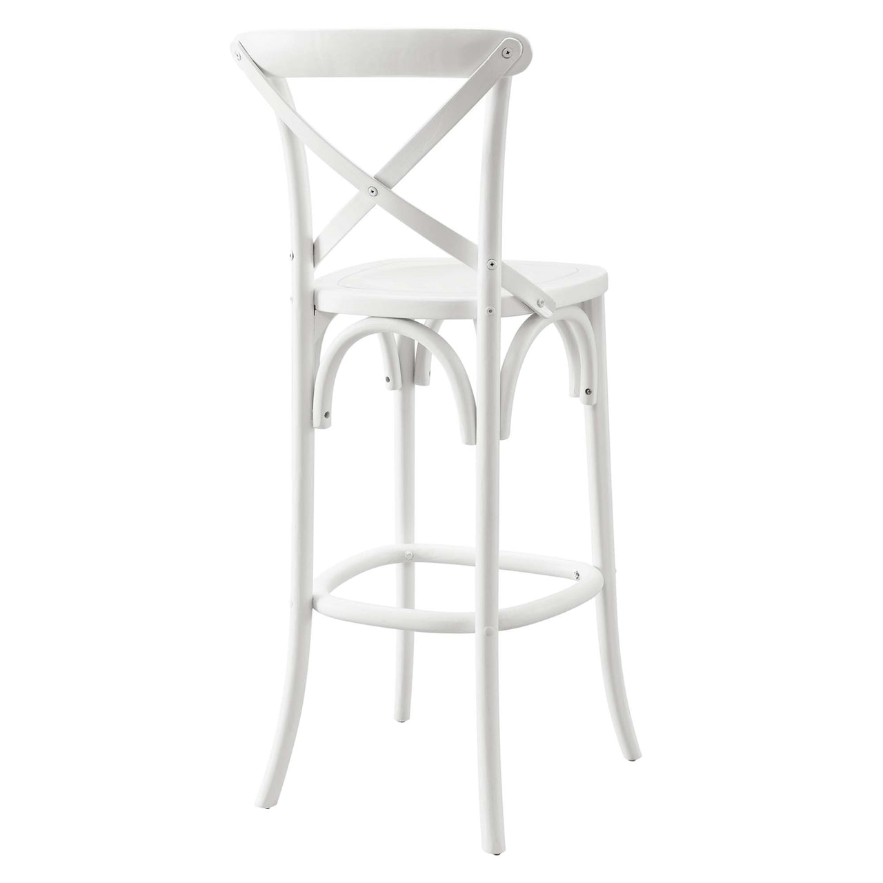 Countryside-Chic Bar Stool, White