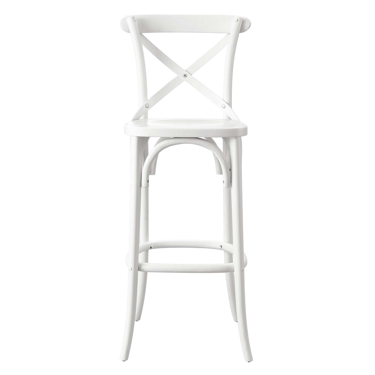 Countryside-Chic Bar Stool, White