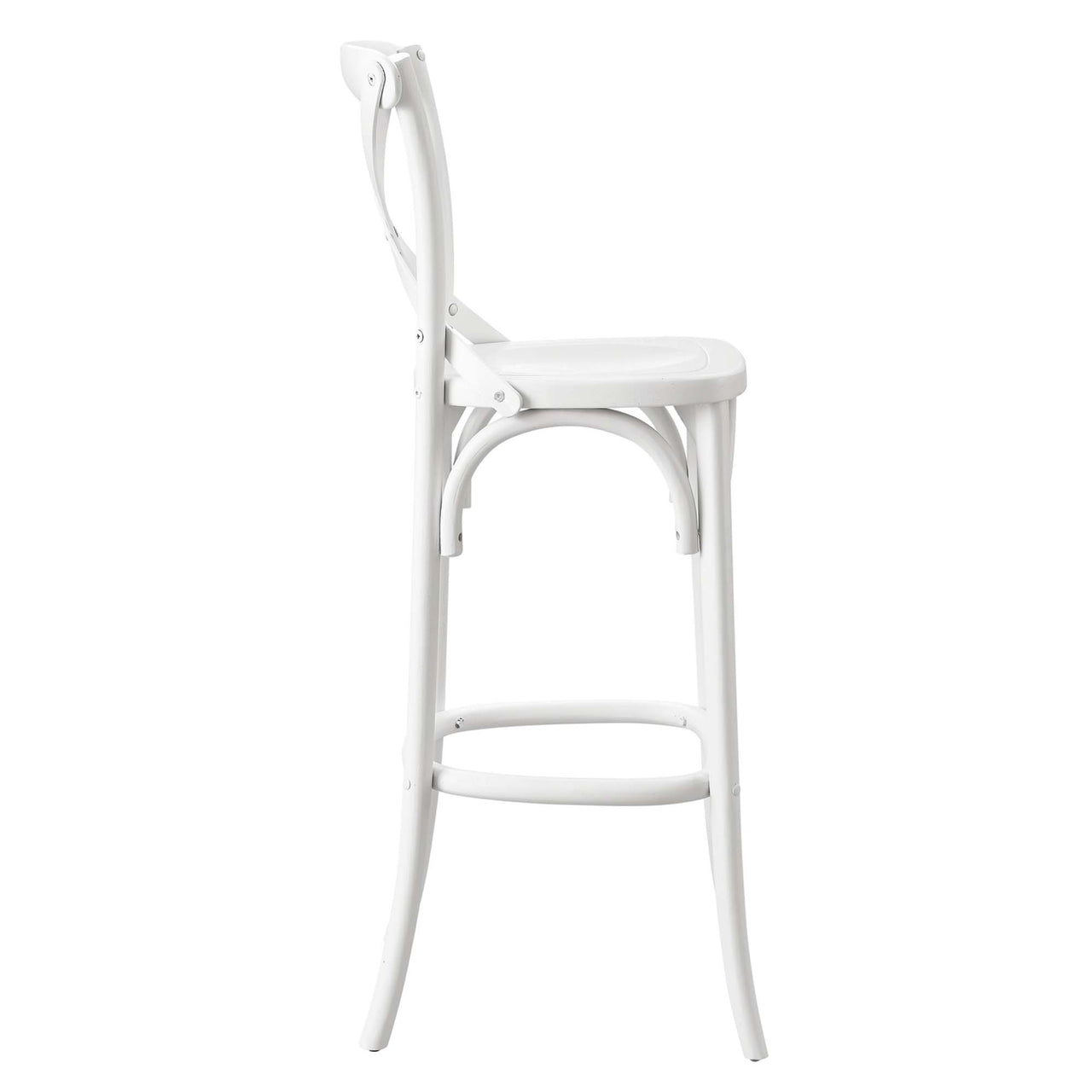Countryside-Chic Bar Stool, White