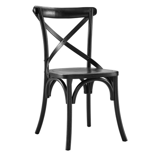 Countryside-Chic Dining Chair, Black