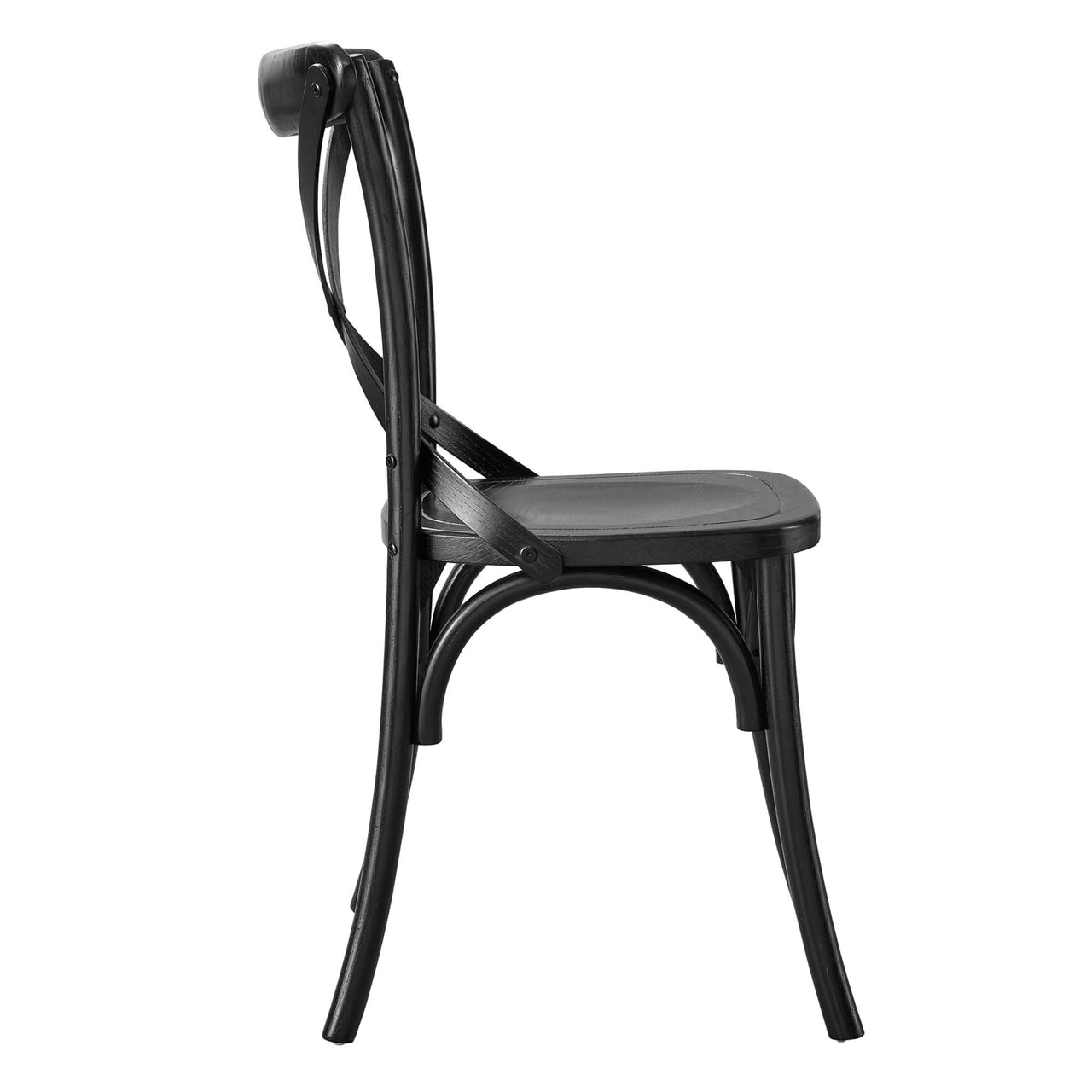 Countryside-Chic Dining Chair, Black