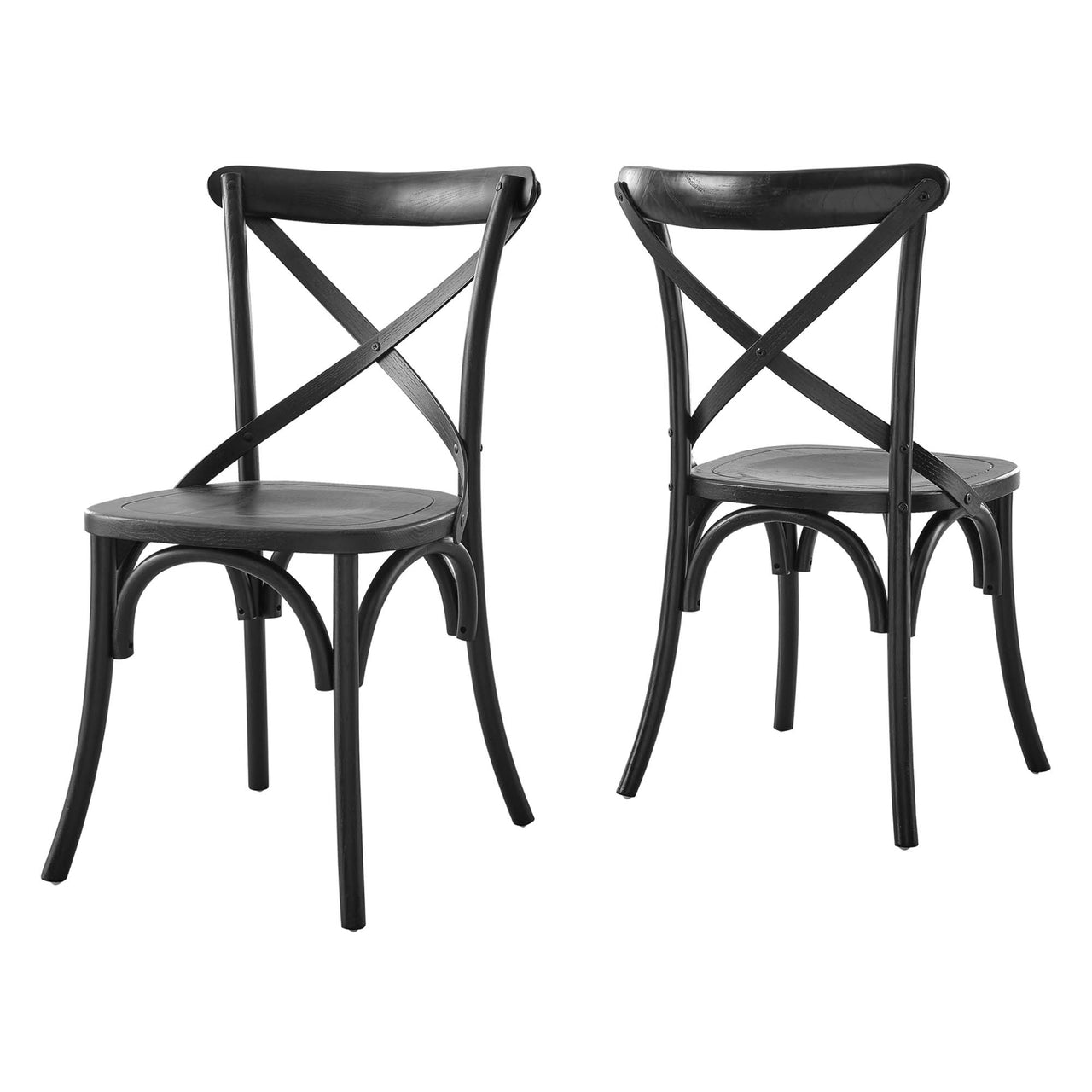 Countryside-Chic Dining Chair, Black