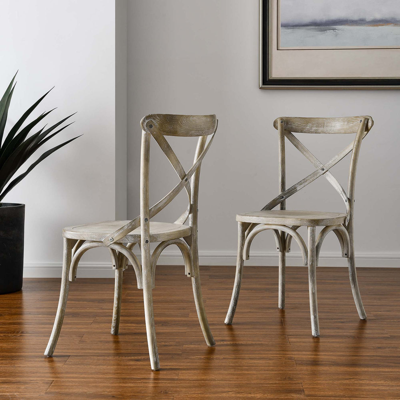 Countryside-Chic Dining Chair, Gray