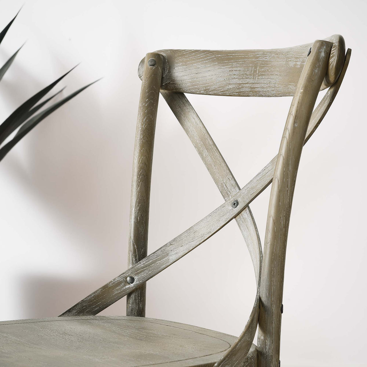 Countryside-Chic Dining Chair, Gray