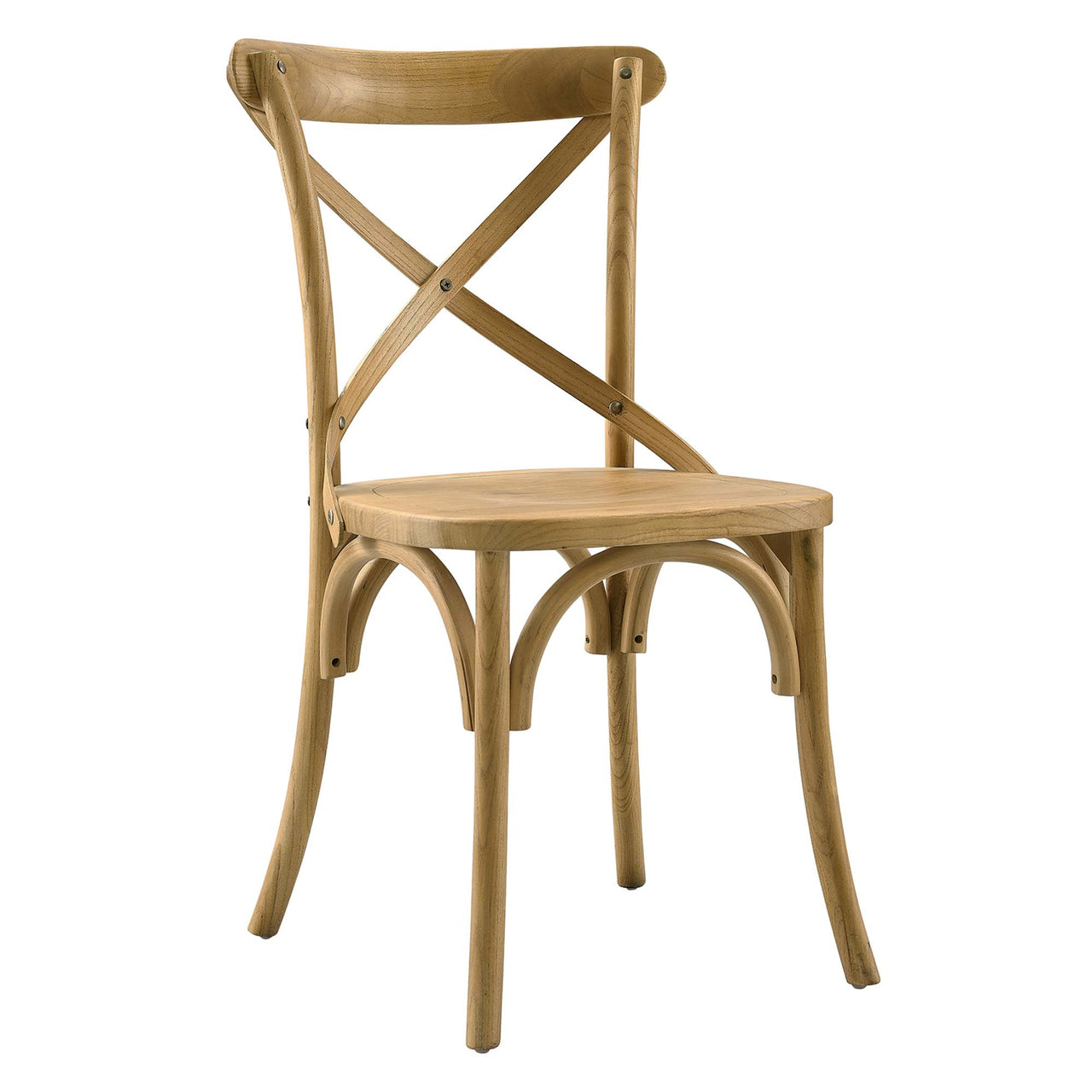 Countryside-Chic Dining Chair, Natural Wood