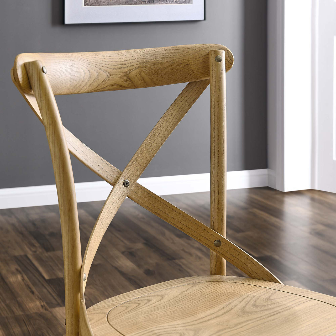 Countryside-Chic Dining Chair, Natural Wood