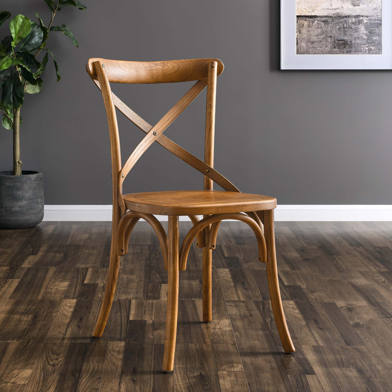 Countryside-Chic Dining Chair, Walnut