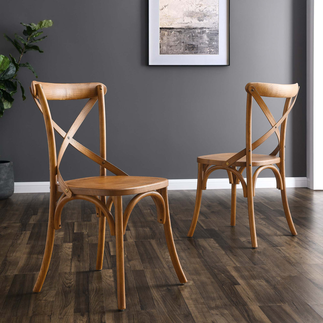 Countryside-Chic Dining Chair, Walnut