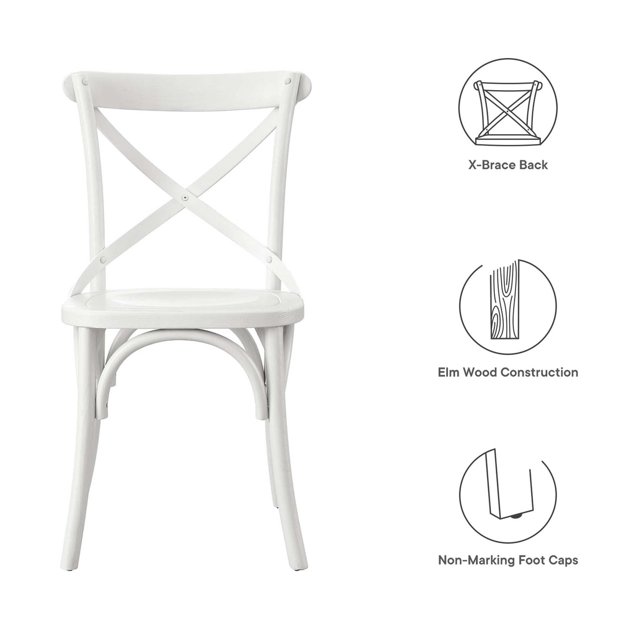 Countryside-Chic Dining Chair, White