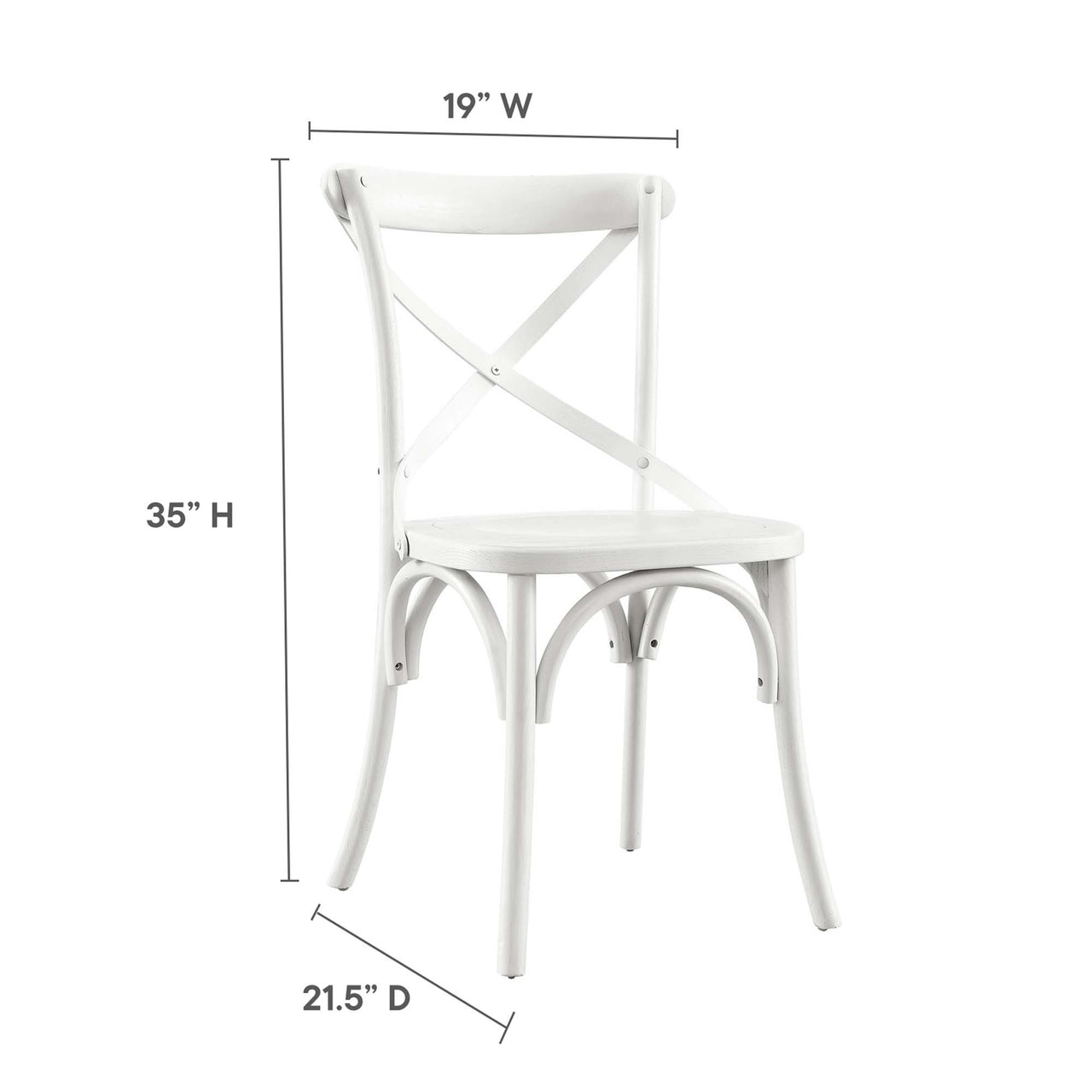 Countryside-Chic Dining Chair, White