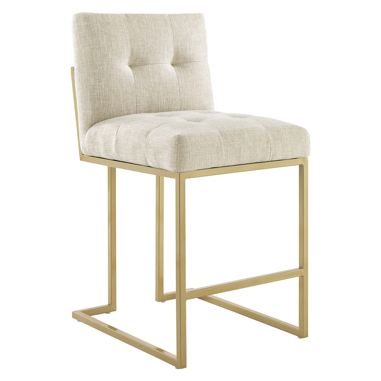 Circuit Upholstered Counter Stool Set of 2, Beige