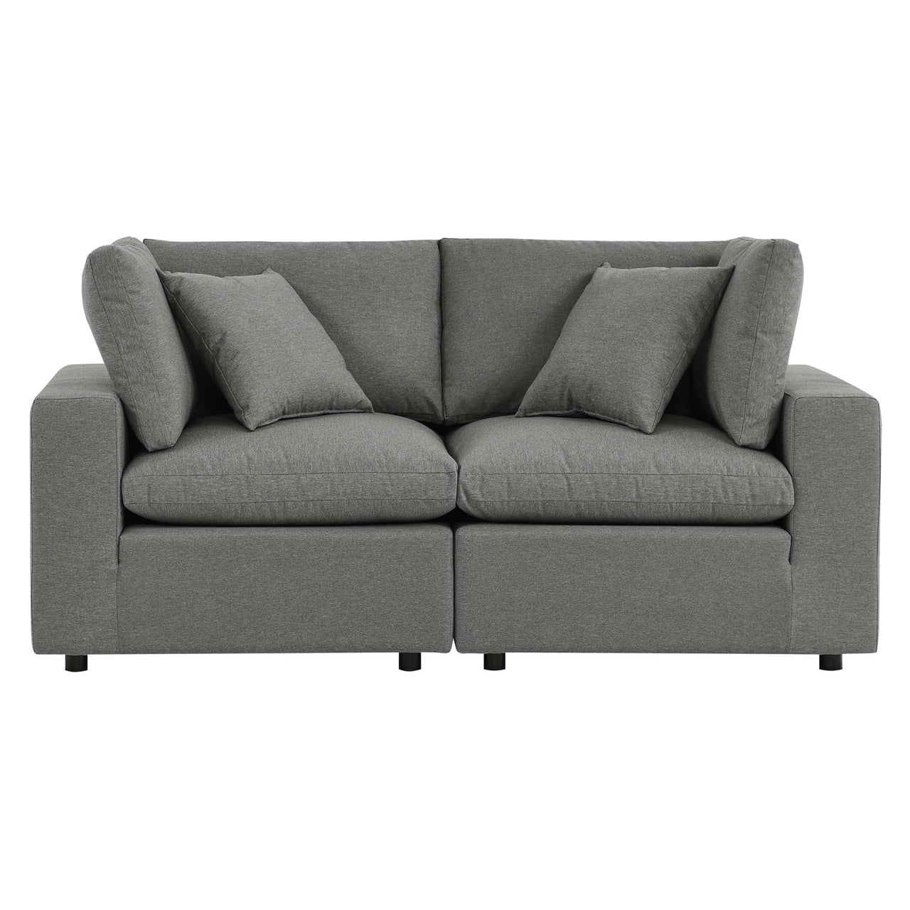 Angelic Alfresco Loveseat Sectional, Charcoal
