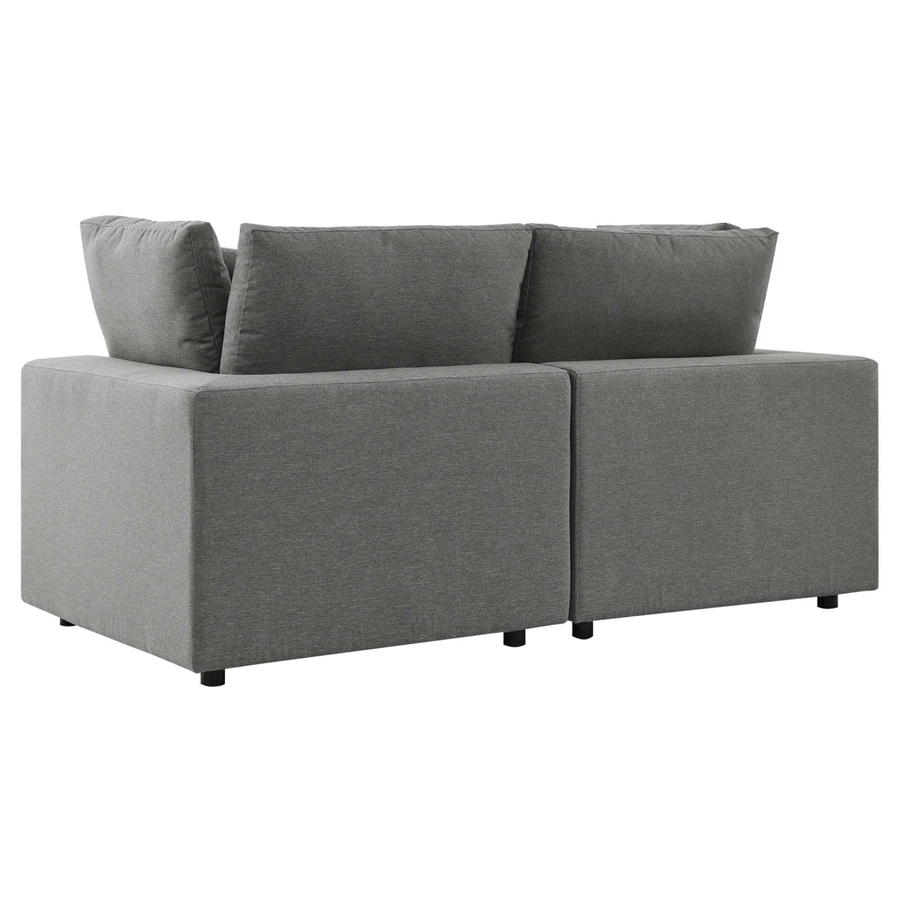 Angelic Alfresco Loveseat Sectional, Charcoal