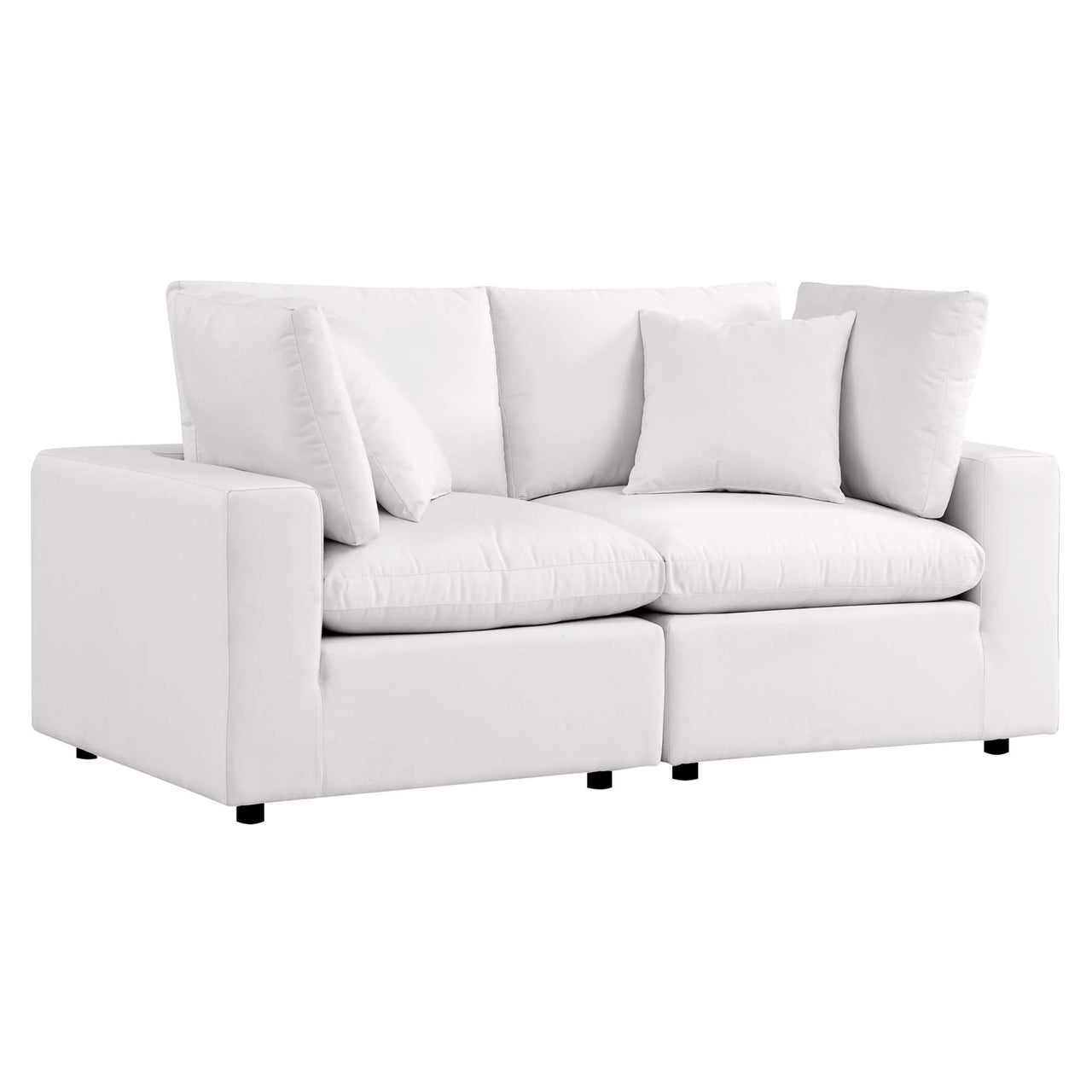 Angelic Alfresco Loveseat Sectional, White