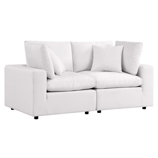 Angelic Alfresco Loveseat Sectional, White