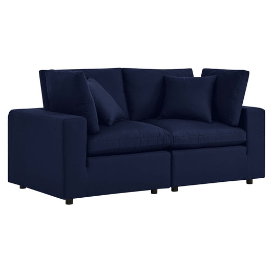 Angelic Sunbrella® Alfresco Loveseat Sectional, Navy