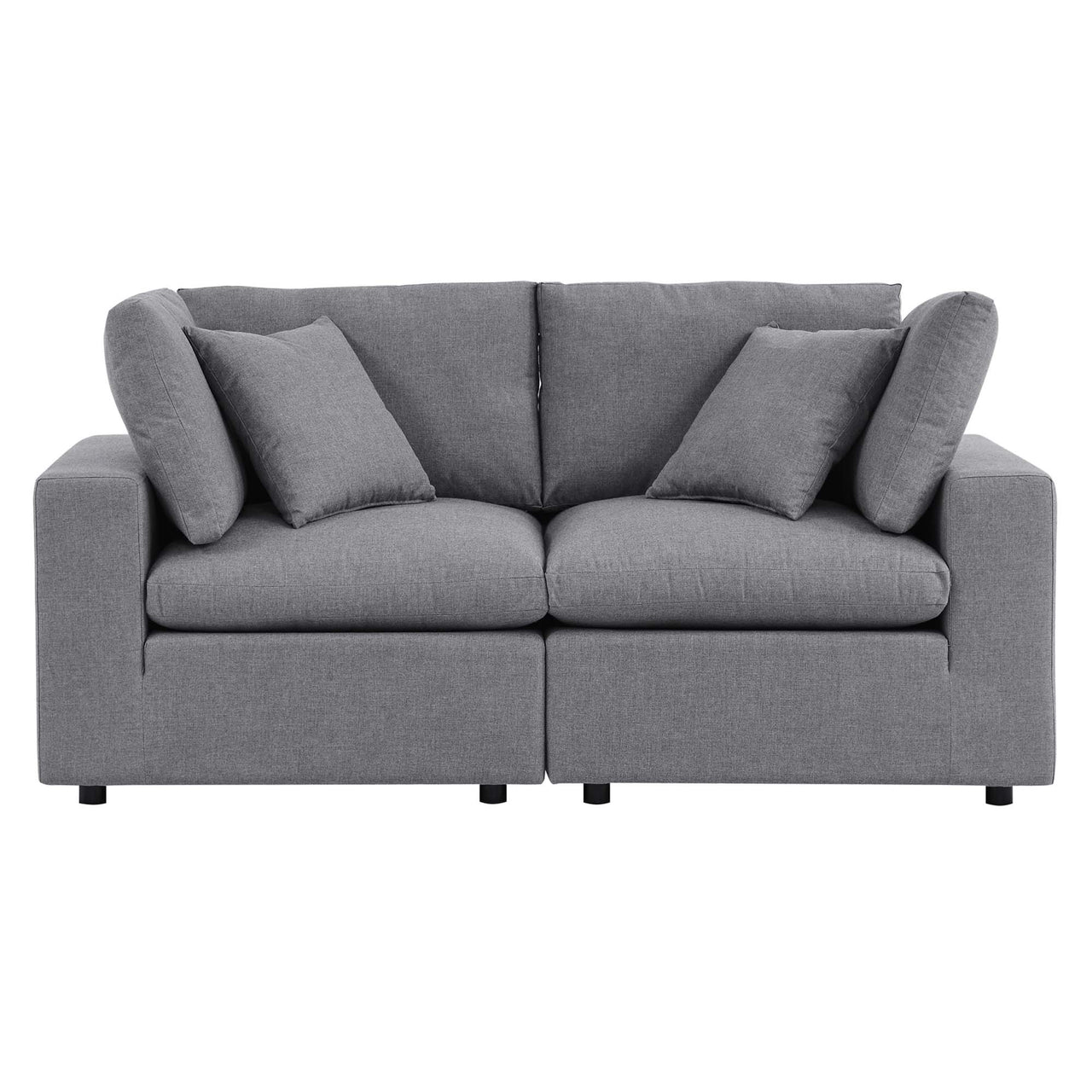 Angelic Sunbrella® Alfresco Loveseat Sectional, Gray