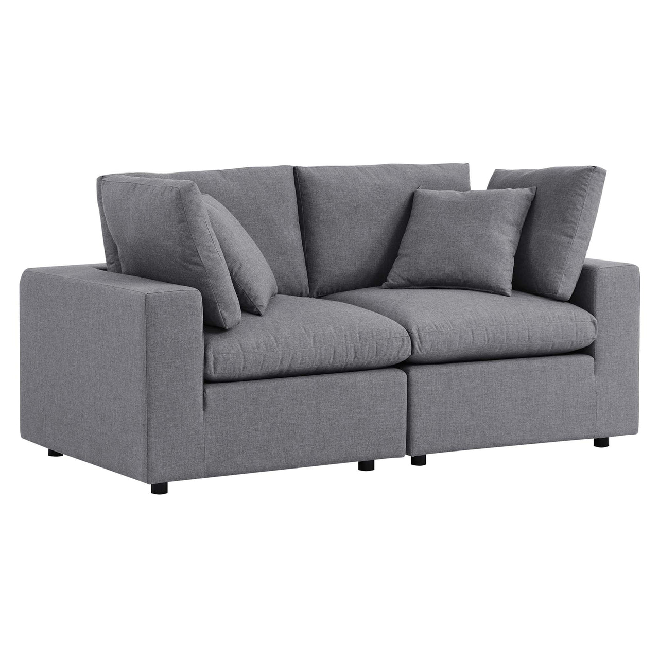 Angelic Sunbrella® Alfresco Loveseat Sectional, Gray