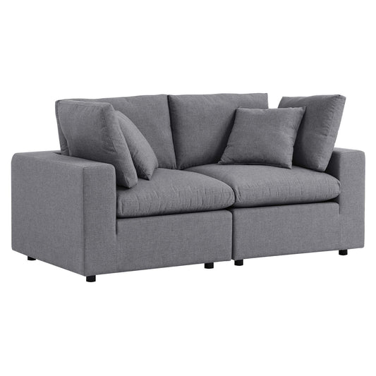 Angelic Sunbrella® Alfresco Loveseat Sectional, Gray