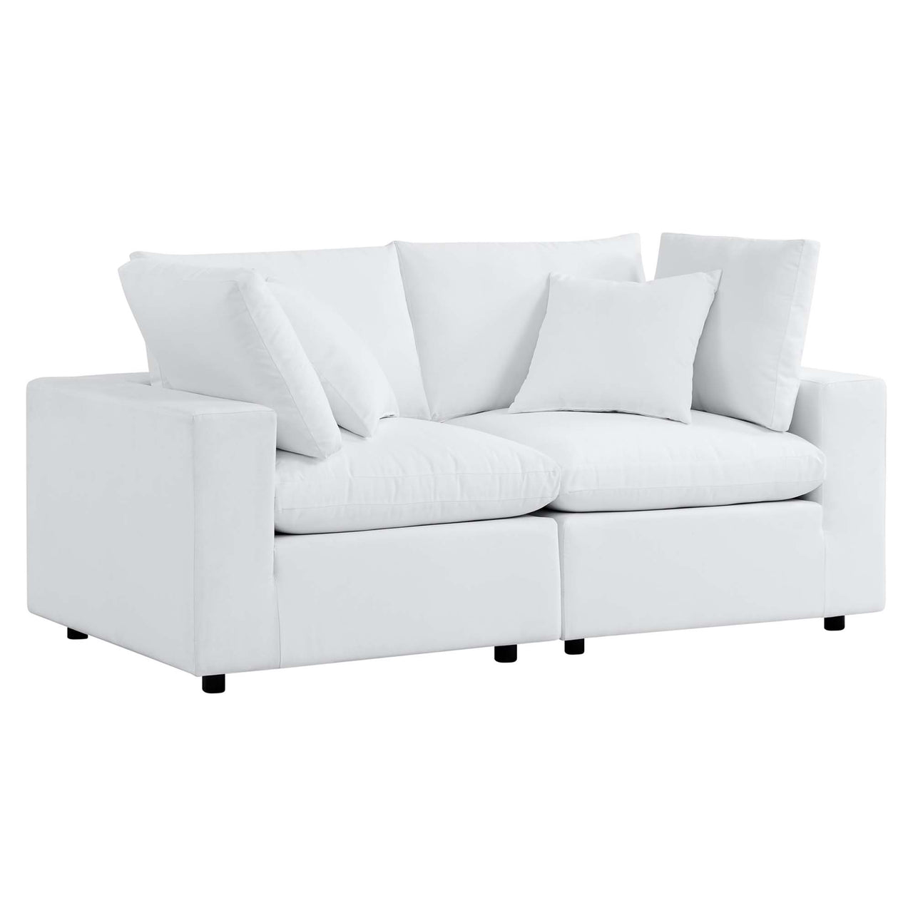 Angelic Sunbrella® Alfresco Loveseat Sectional, White
