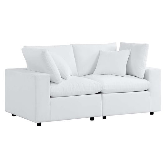 Angelic Sunbrella® Alfresco Loveseat Sectional, White