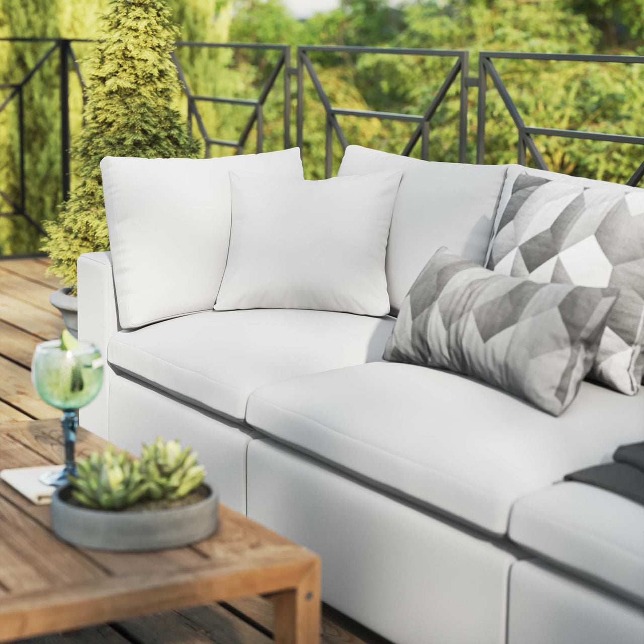 Angelic Alfresco Sofa Sectional, White
