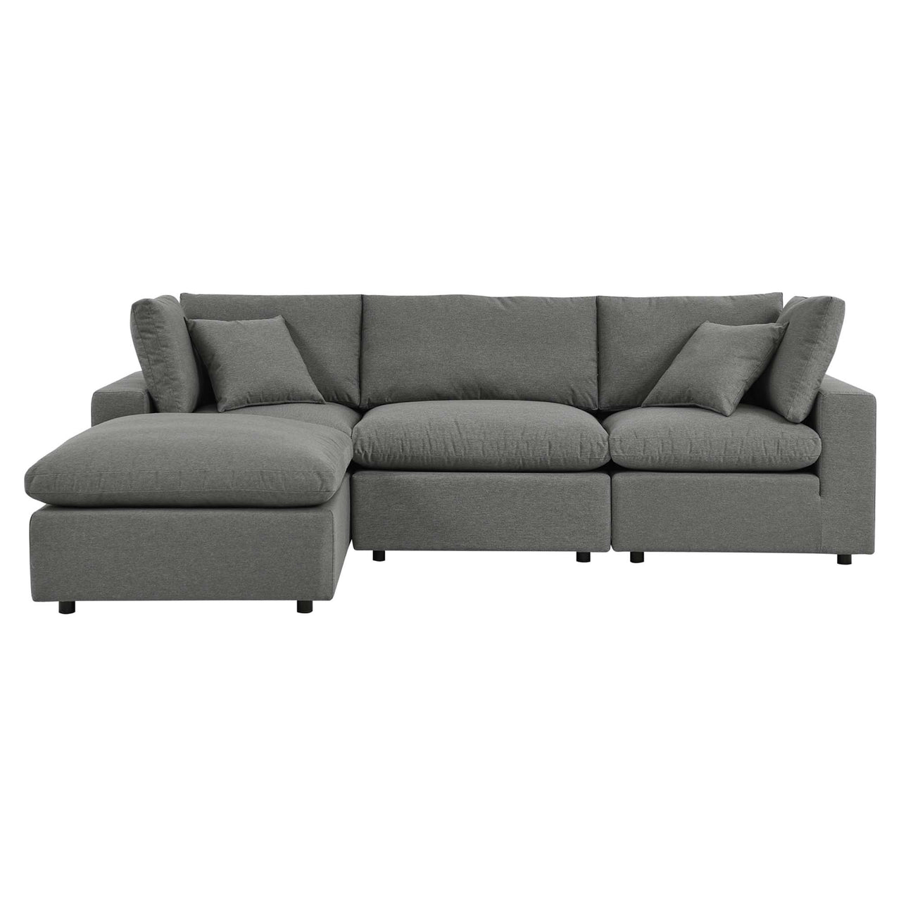 Angelic 4-Piece Alfresco Sectional, Charcoal