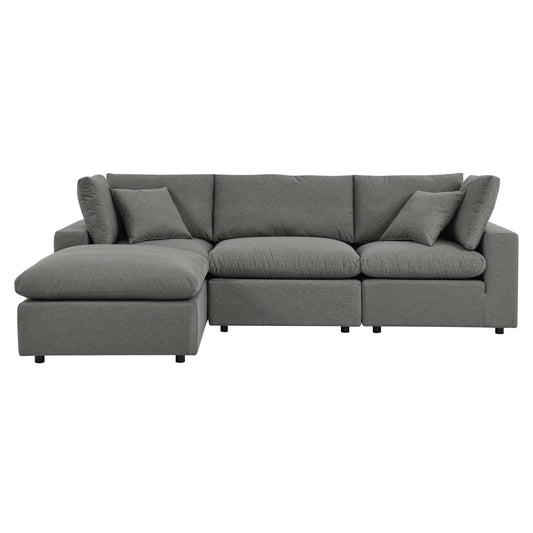 Angelic 4-Piece Alfresco Sectional, Charcoal