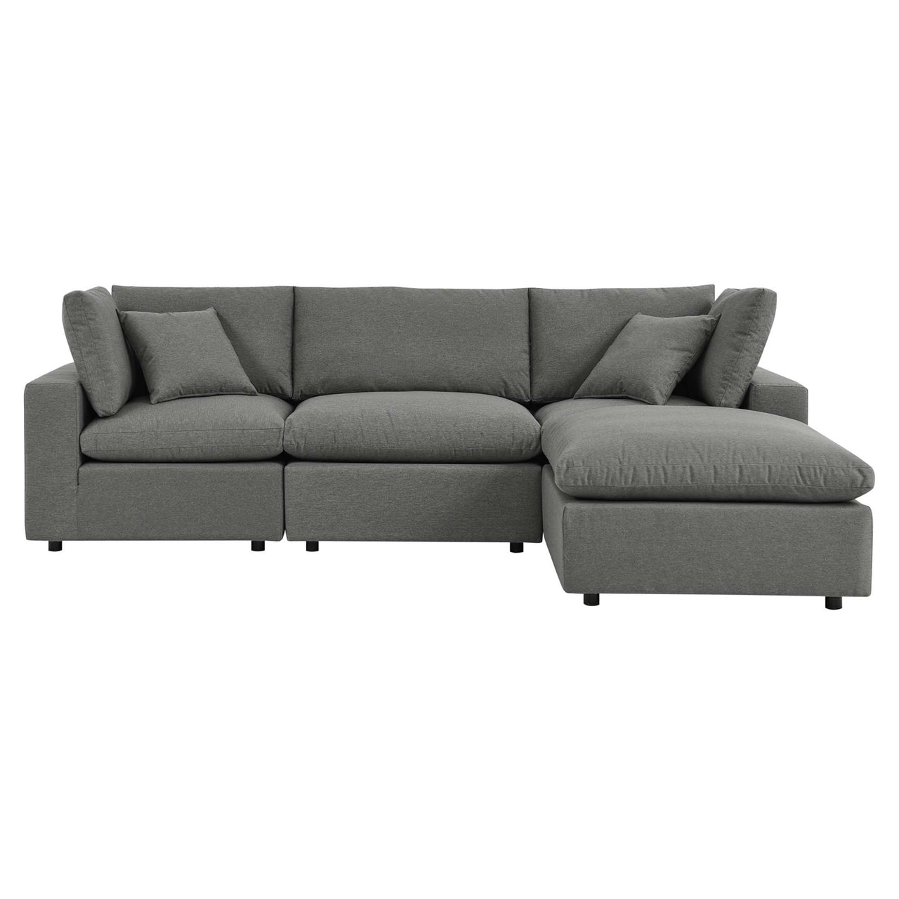 Angelic 4-Piece Alfresco Sectional, Charcoal