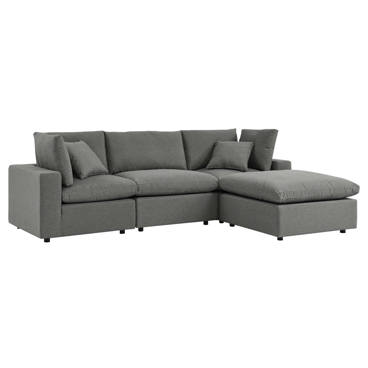 Angelic 4-Piece Alfresco Sectional, Charcoal